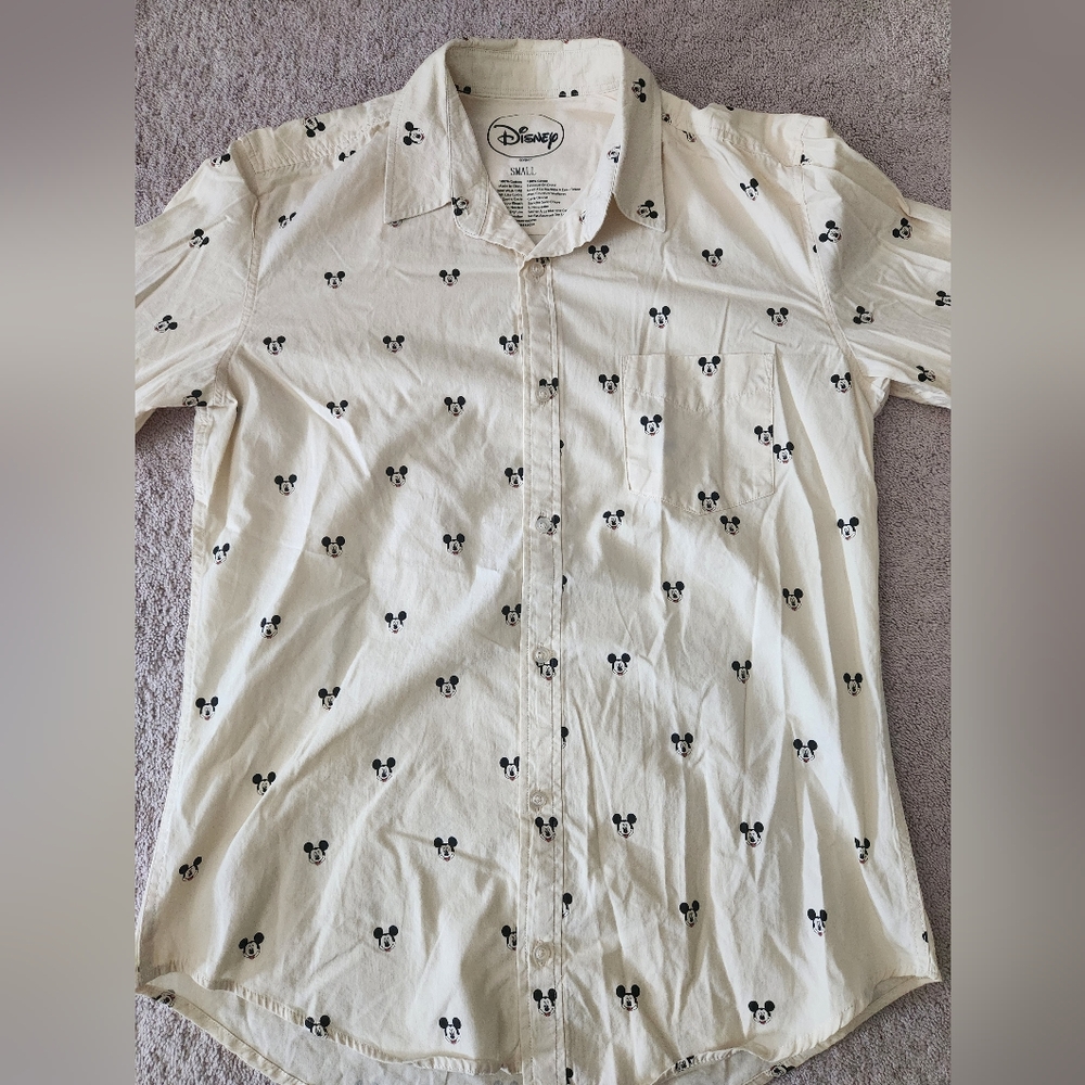 Urban Outfitters Disney Mickey Mouse Button-Up Shirt
